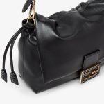 FENDI Mamma Baguette Medium Black nappa leather bag - Image 3